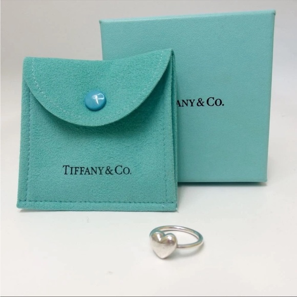 Tiffany & Co. Jewelry - Tiffany & Co. Silver Heart Ring with Turquoise Packaging size 4.5
